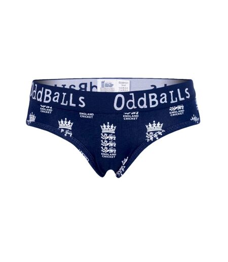 OddBalls Womens/Ladies England Cricket Briefs (Blue/White) - UTOB203