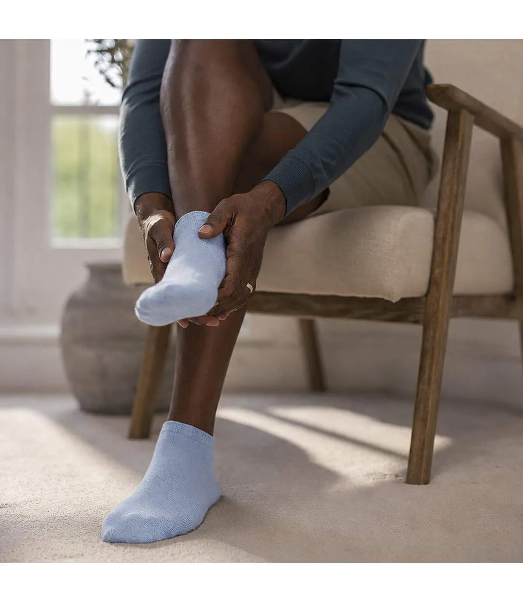 3 Pack Unisex Bamboo Diabetic Trainer Socks Soft Breathable Gentle Fit Everyday-3