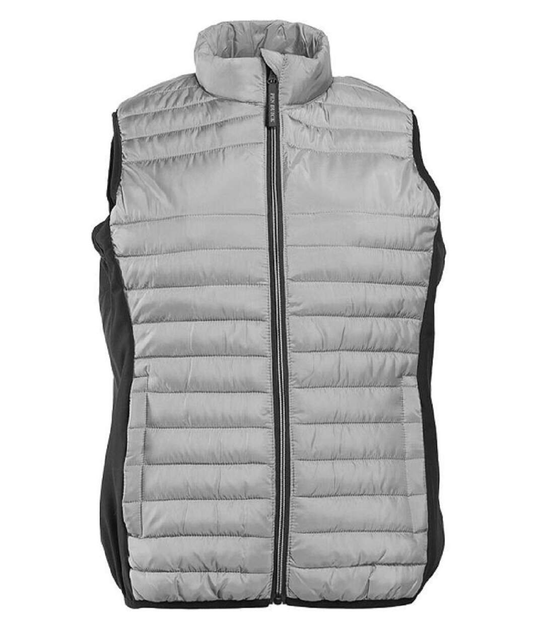 Bodywarmer bi-matière - Femme - Pen Duick - PK317 - gris silver et noir-1