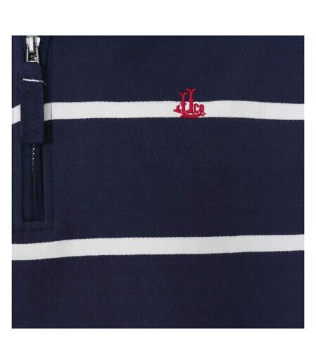 Sweat Motif/style Rayé Homme Bleu Mer Lazy Jacks