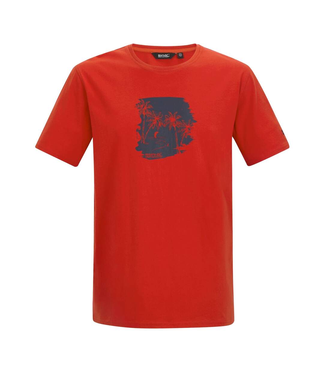 T-shirt Motif/style Planeur De Plage Cline Homme Rouge Coquelicot Regatta-1