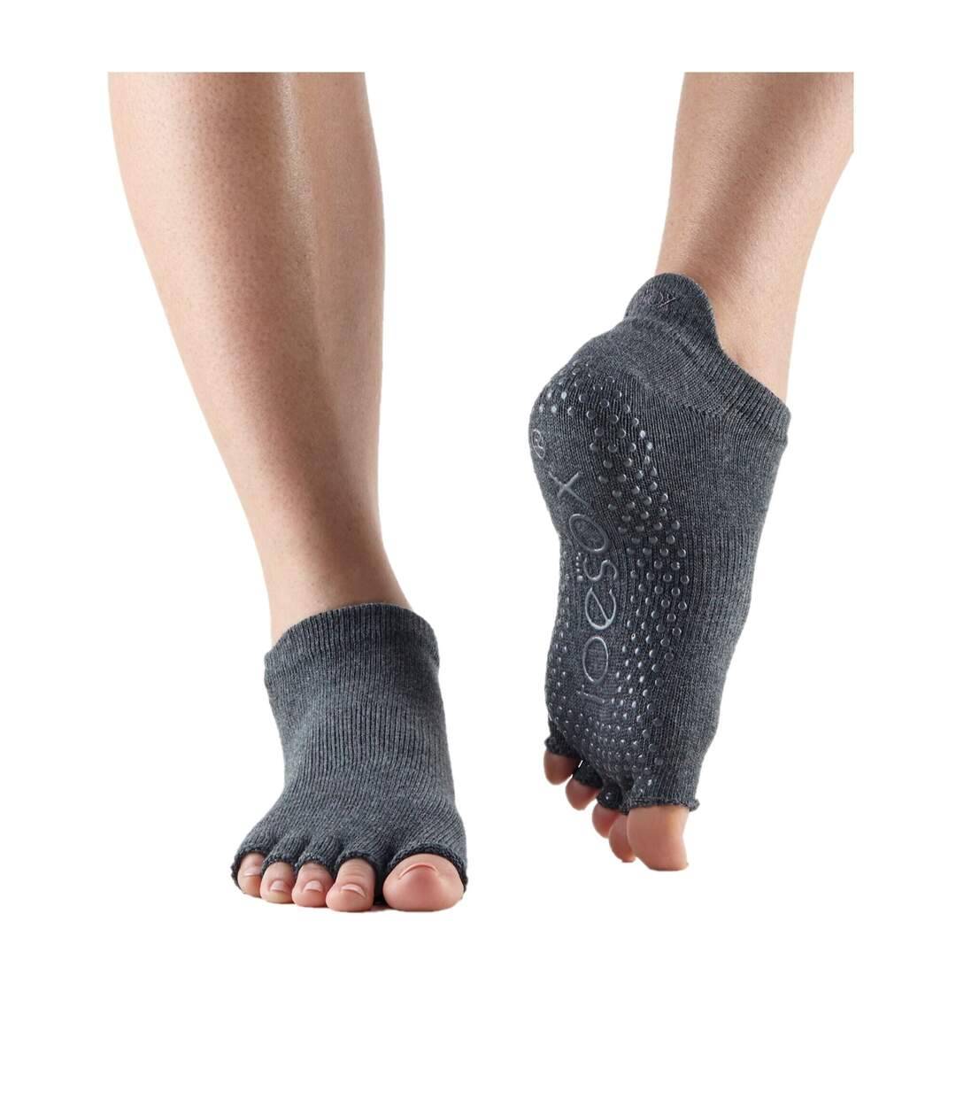 Toesox - Chaussettes à demi-orteils - Femme (Gris foncé) - UTMQ602-1