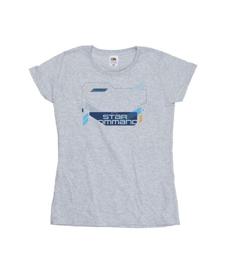 Disney T-shirt en coton Femme/Ladies Lightyear Star Command Icons (Gris sportif) - UTBI29205