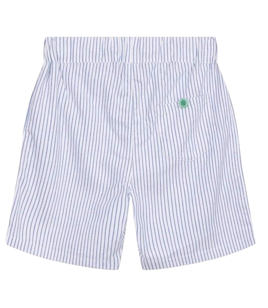 Unisex Adult Organic Cotton Striped Lounge Shorts Seal Grey Loungers-3