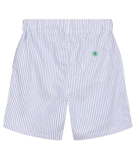 Unisex Adult Organic Cotton Striped Lounge Shorts Seal Grey Loungers