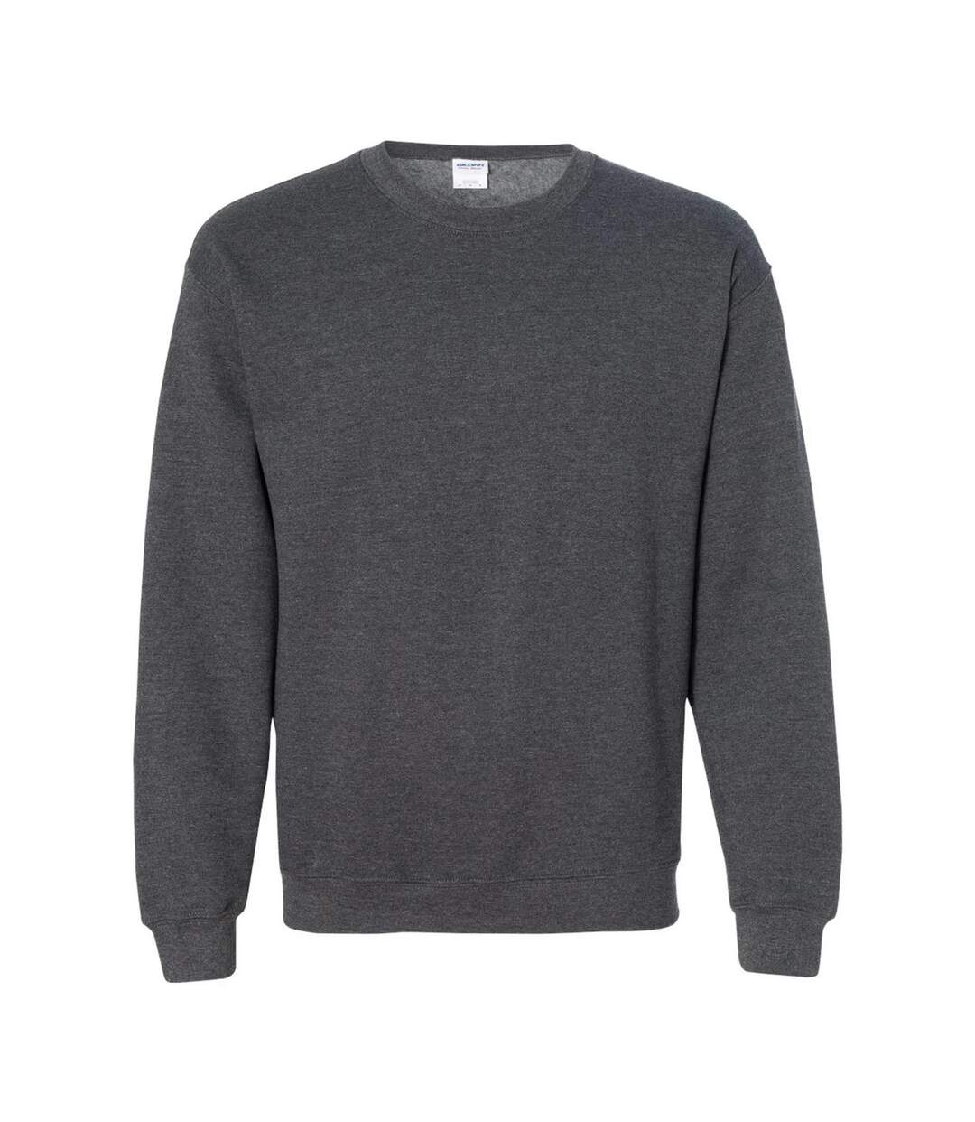 Sweat Adulte Gris Foncé Chiné Gildan-1