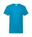 Fruit Of The Loom Mens Valueweight V-Neck T-Short Sleeve T-Shirt (Azure Blue)