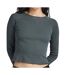 T-shirt Manches longues Vert Foncé Femme G-Star Cropped Baby Sis Raglan - L