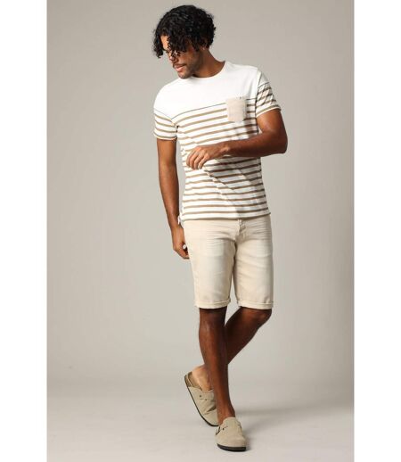 Bermuda en maille denim à coupe slim pour homme BART