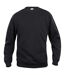 Unisex adult basic round neck sweatshirt black Clique