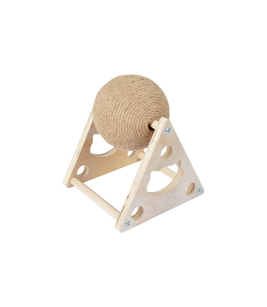 Griffoir Pour Chat Boule Rotative 20cm Naturel-1