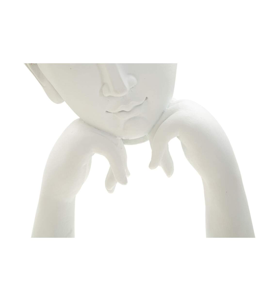 Statuette Déco en Résine Bouddha Mains 36cm Blanc-5