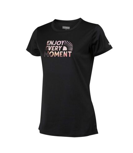 T-shirt fingal femme noir Regatta