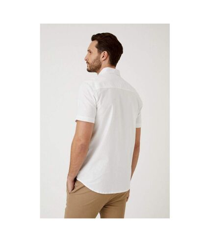 Burton Mens Oxford Slim Short-Sleeved Shirt (White) - UTBW951