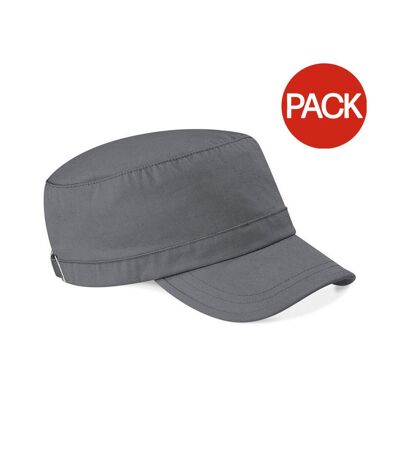 Lot de 2  casquettes adulte gris graphite Beechfield