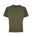 Mens sporty short sleeve performance t-shirt army SOLS