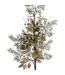 Branche de Feuilles Marron Glacé 75cm Vert & Beige-2