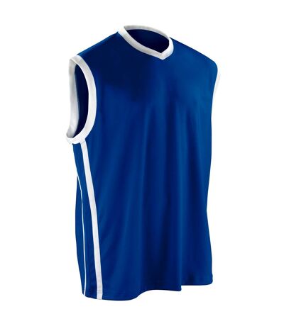 Spiro Mens Basketball Top (Royal Blue/White) - UTPC6411