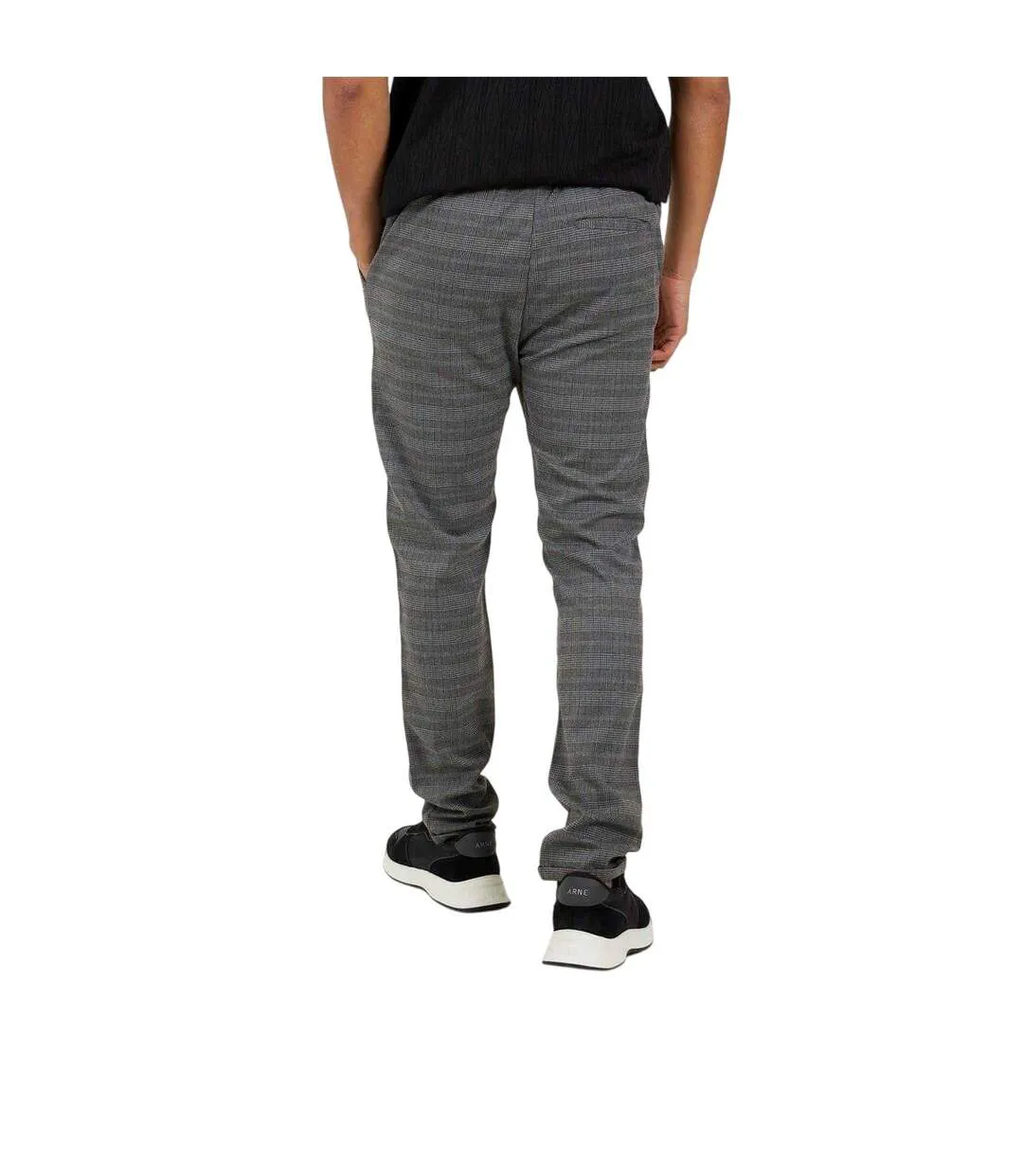 Pantalon Motif/style À Carreaux Homme Gris Brave Soul-3