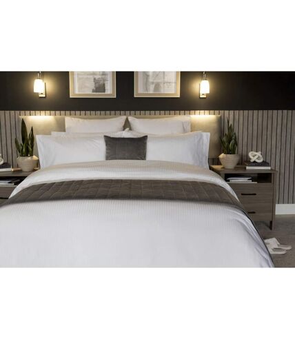 Hotel soho pinstripe duvet cover set white Belledorm