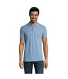 SOLs Mens Prime Pique Plain Short Sleeve Polo Shirt (Sky Blue) - UTPC493