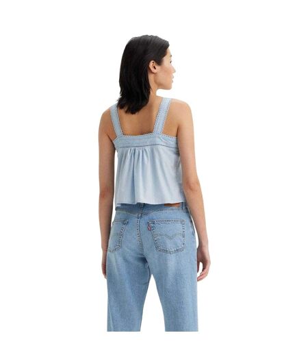 Womens/ladies Square Neck Camisole Beautiful Blue Levis