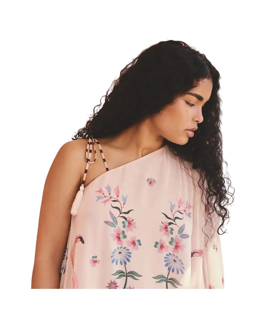 Robe Motif/style Flamant Rose Femme Crème Cath Kidston-3