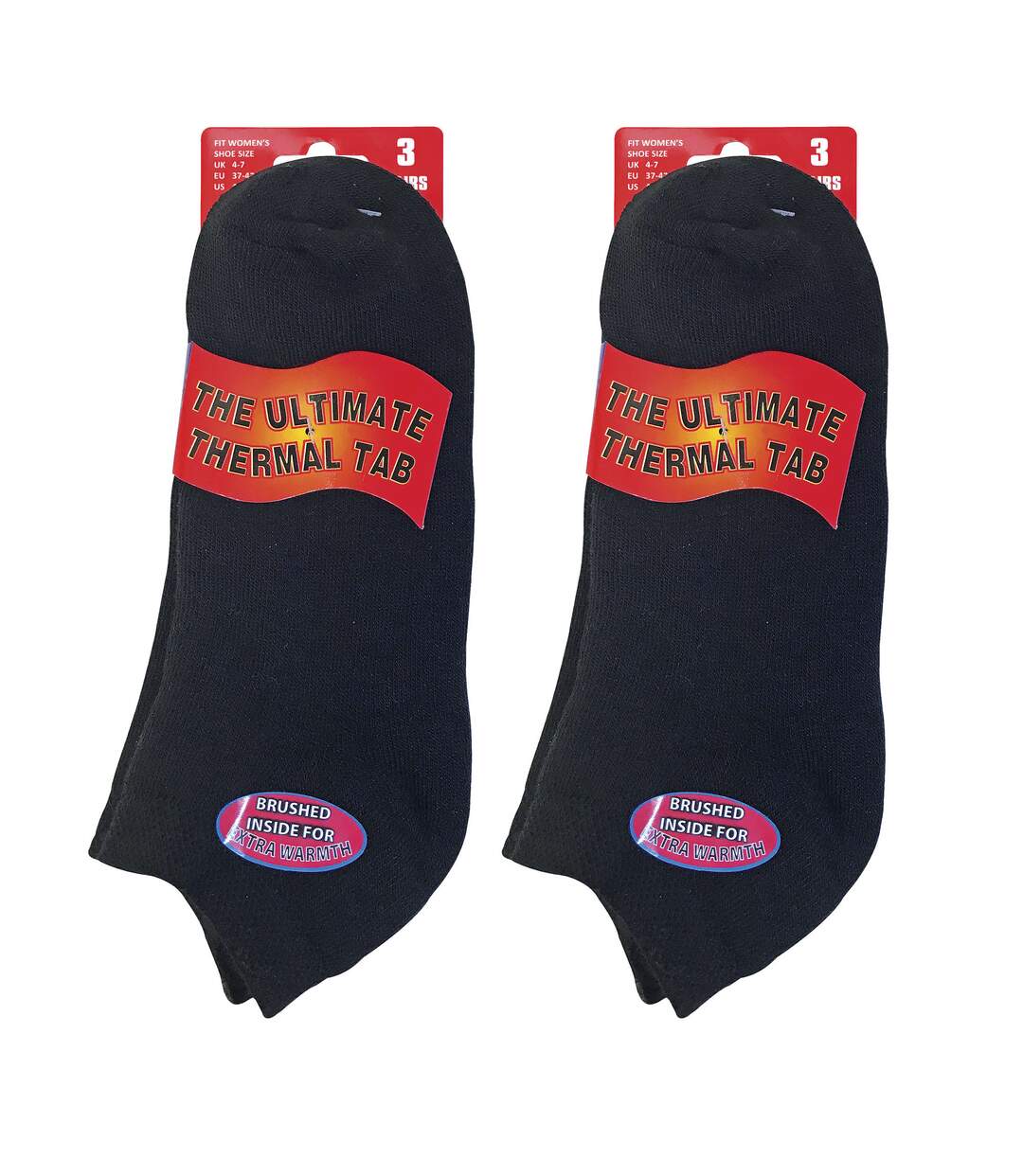 6 Pairs Ladies Cushioned Thermal Trainer Socks-2
