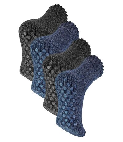 Sock Snob - 4 Pairs Mens Merino Wool Slipper Socks