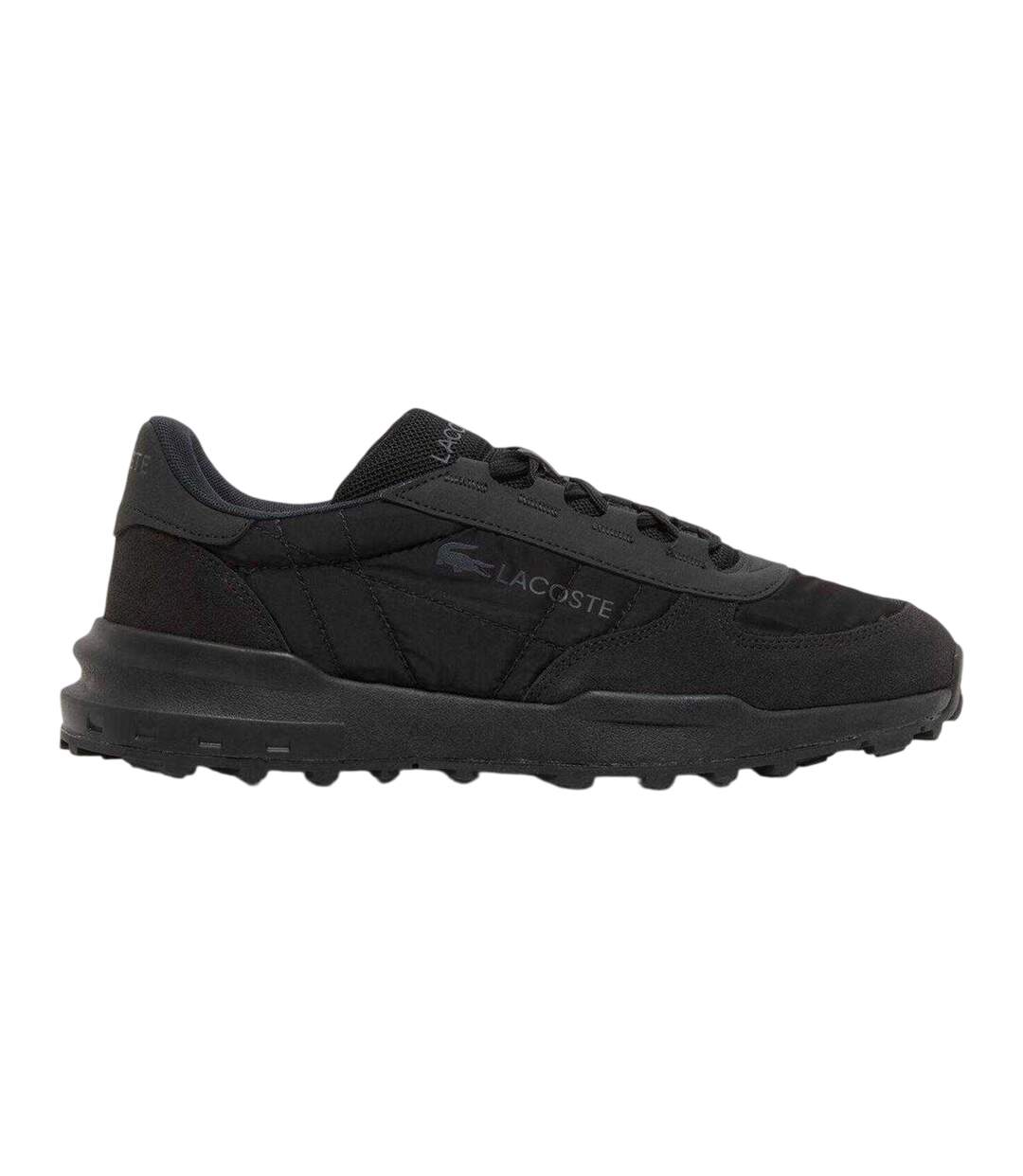 Mens Elite Actevo Suede Trainers Black Lacoste-1