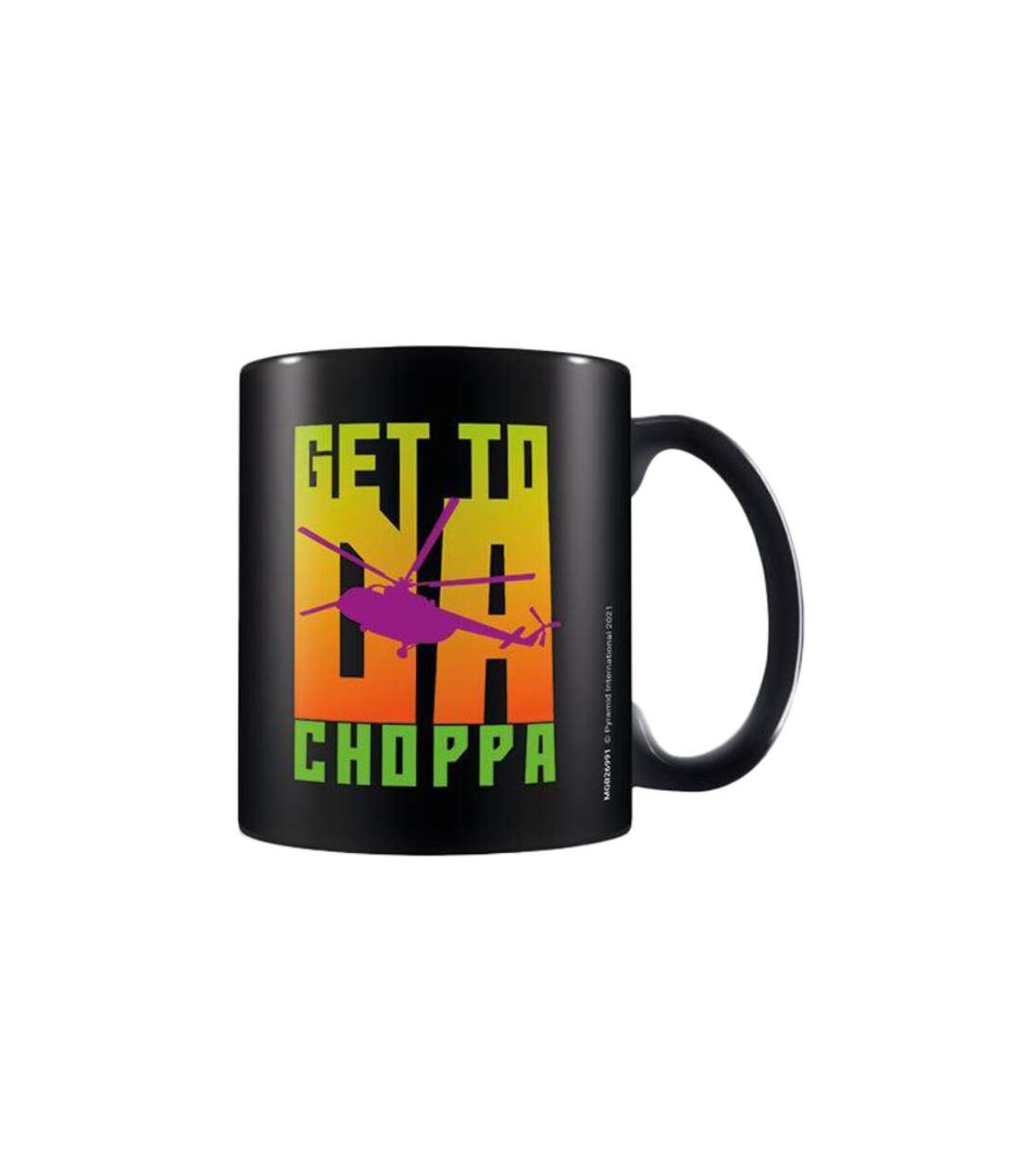 Pyramid International Mug Get To Da Choppa (en anglais) (Noir/Orange sombre) (Taille unique) - UTPM3035