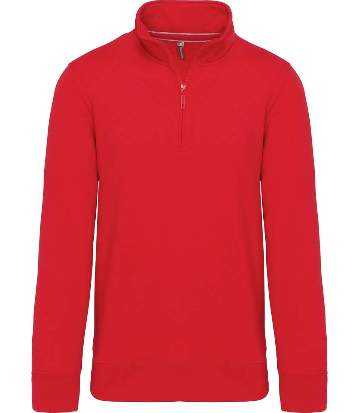 Sweat-shirt col zippé - K487 - rouge