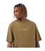 Mens Signature Logo Oversized T-shirt Olive Hype-4