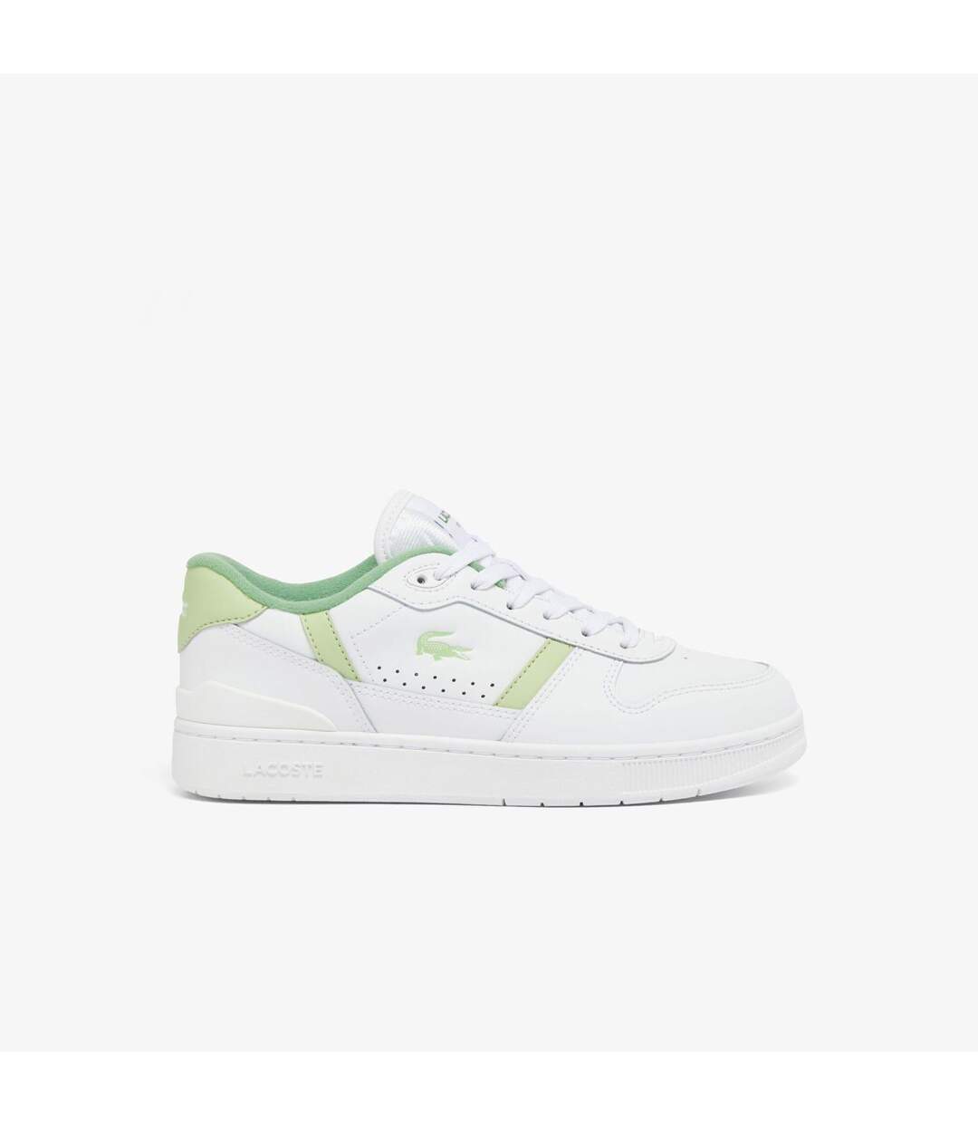 Baskets T-clip Femme Blanc Vert Lacoste-1