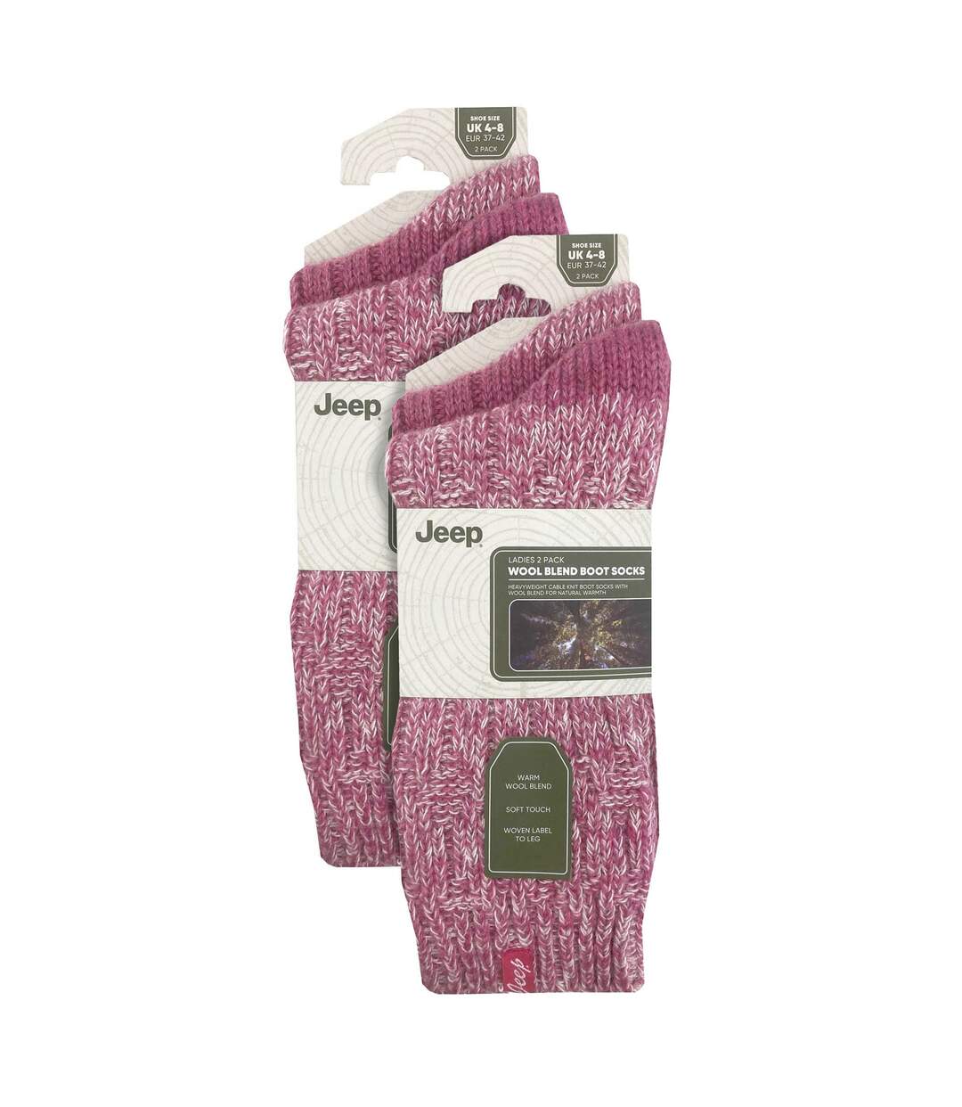 Lot de 4 chaussettes en tricot de laine pour femme-2