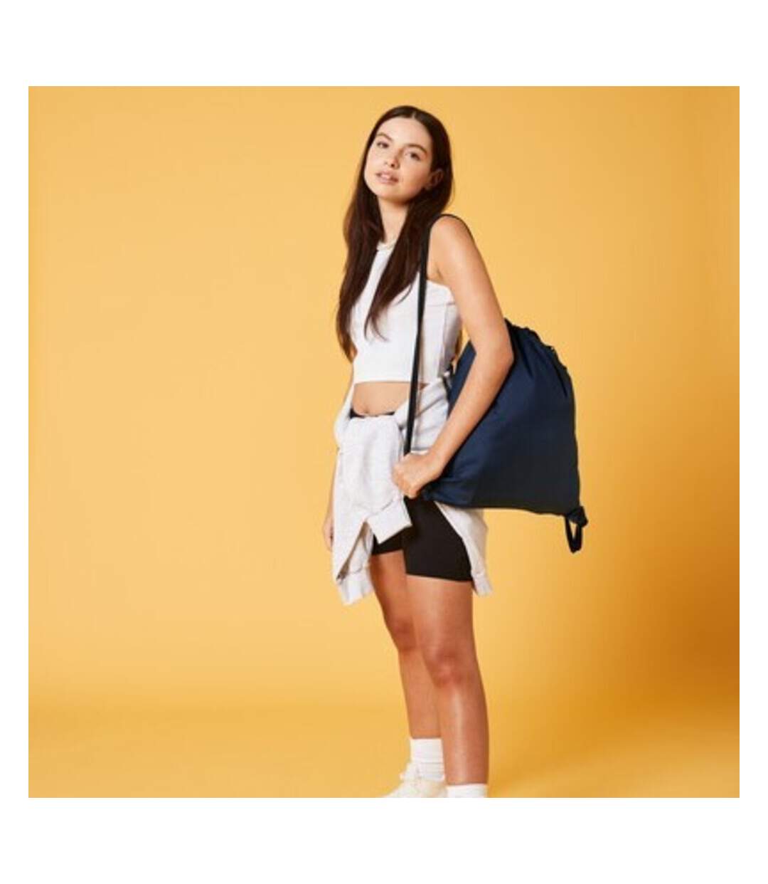 Sac À Cordon Taille Unique Bleu Marine Bagbase-2