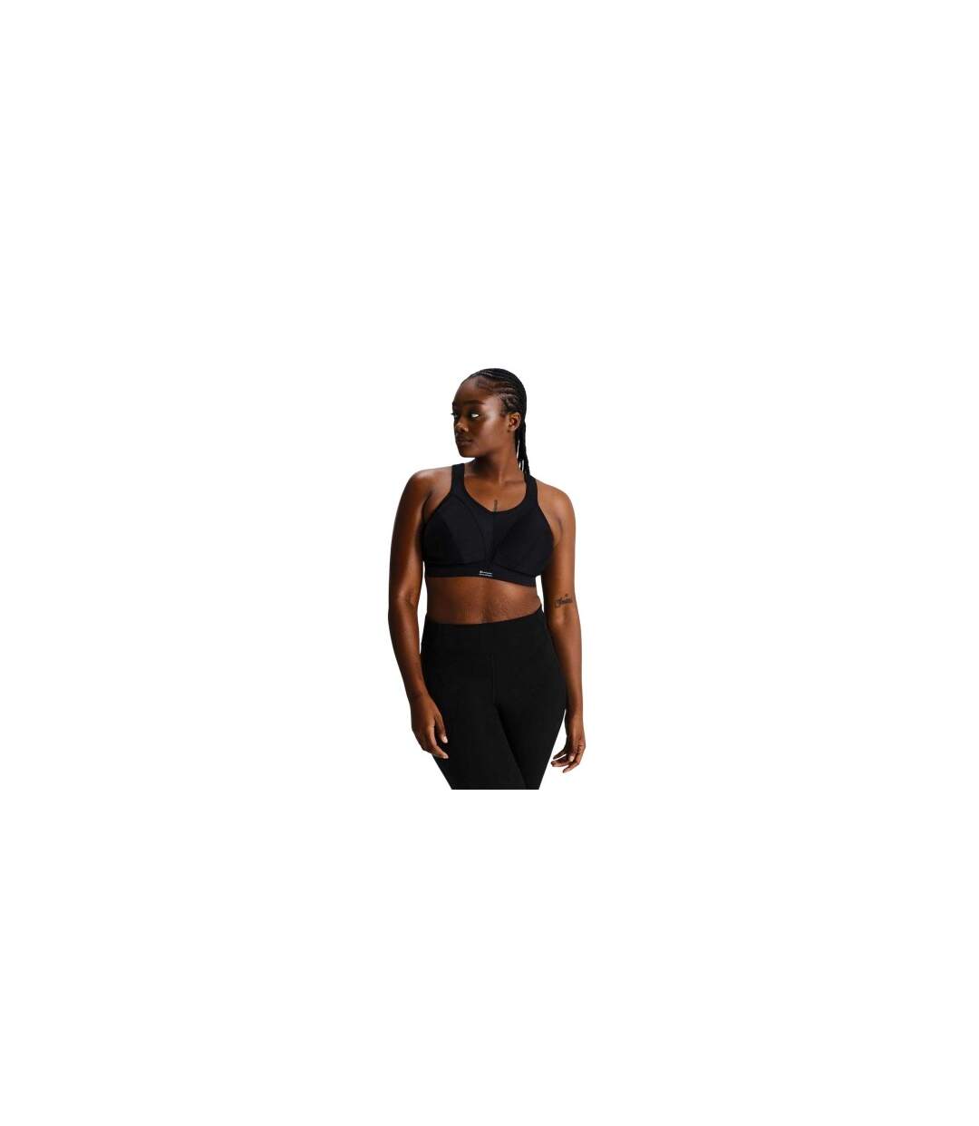 Womens/ladies D+ Max Shock Absorber Sports Bra Black Champion-1