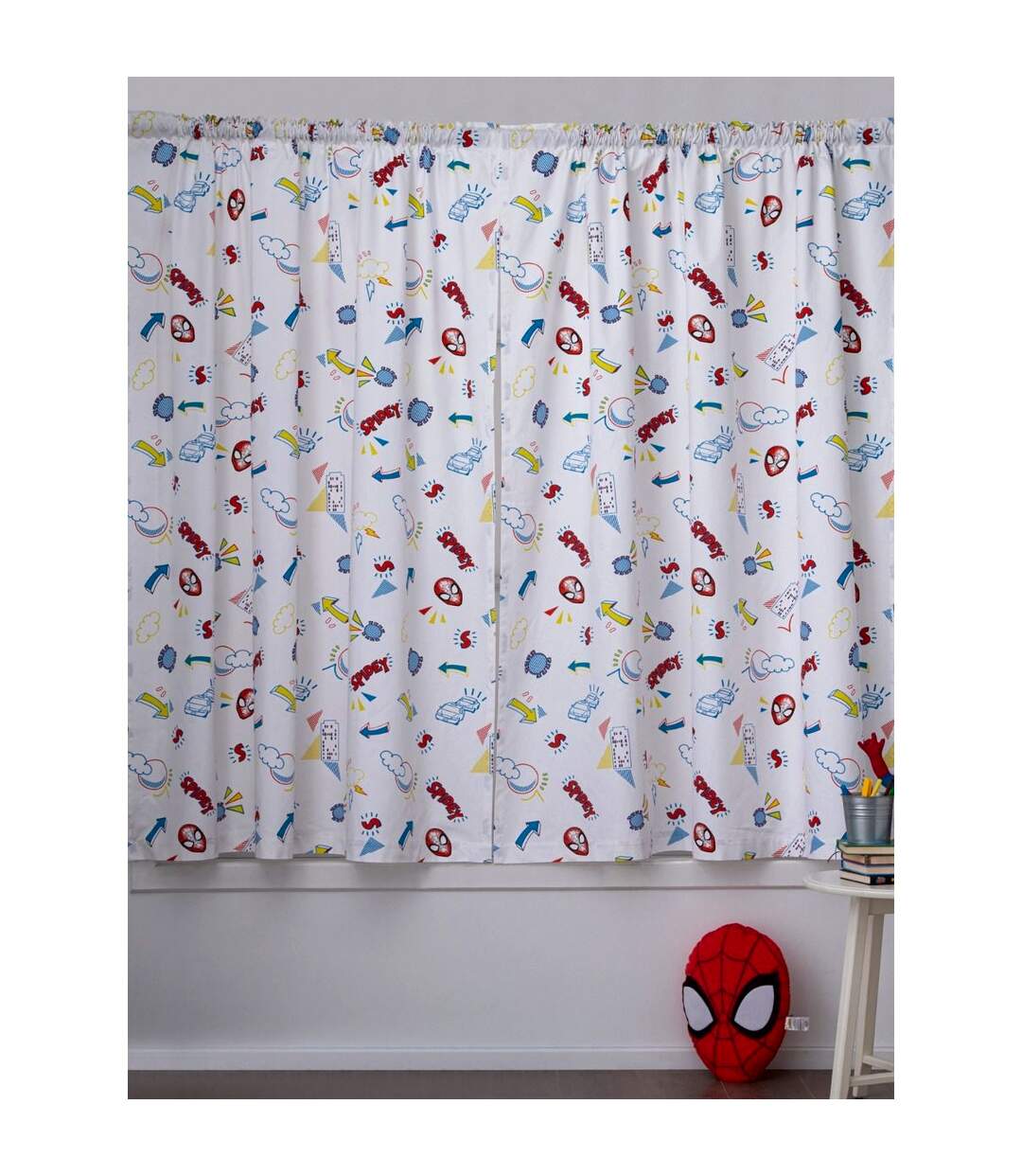 Rideaux 182,88 cm x largeur du rideau: 165,1 cm blanc / rouge / bleu Spider-Man-2