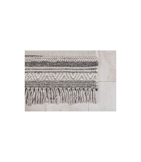 Tapis Déco en Laine Alwar 170x240cm Gris Foncé