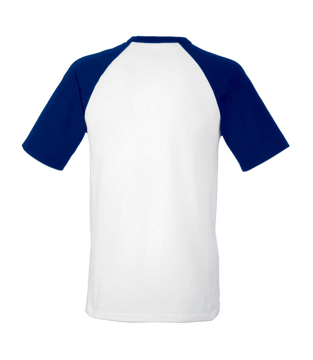 T-shirt de baseball à manches courtes  pour homme blanc/bleu royal Fruit of the Loom