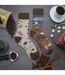 1 Pack Unisex Mismatched Novelty Odd Socks - Coffee-3