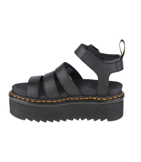 Womens/ladies Blaire Quad Leather Sandals Black Dr Martens