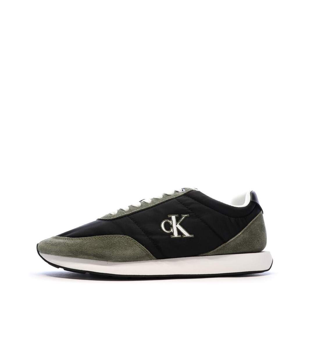 Baskets noir/kaki homme calvin klein jeans retros-1