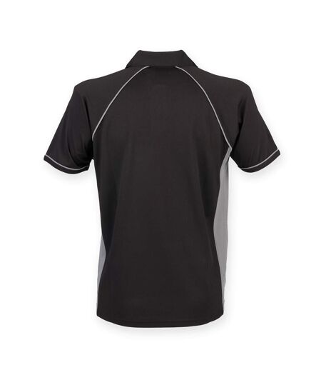 Polo Sport À Manches Courtes Homme Noir Gris Finden & Hales
