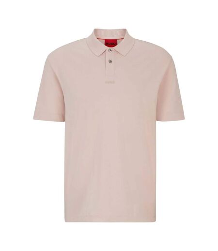 Mens Dangula Print Logo Polo Shirt Pink Hugo