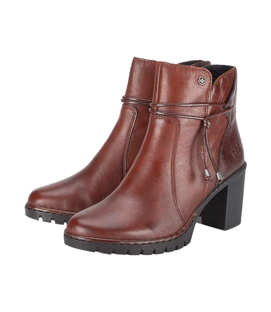 Bottines Talon Cuir Rieker Minato-3