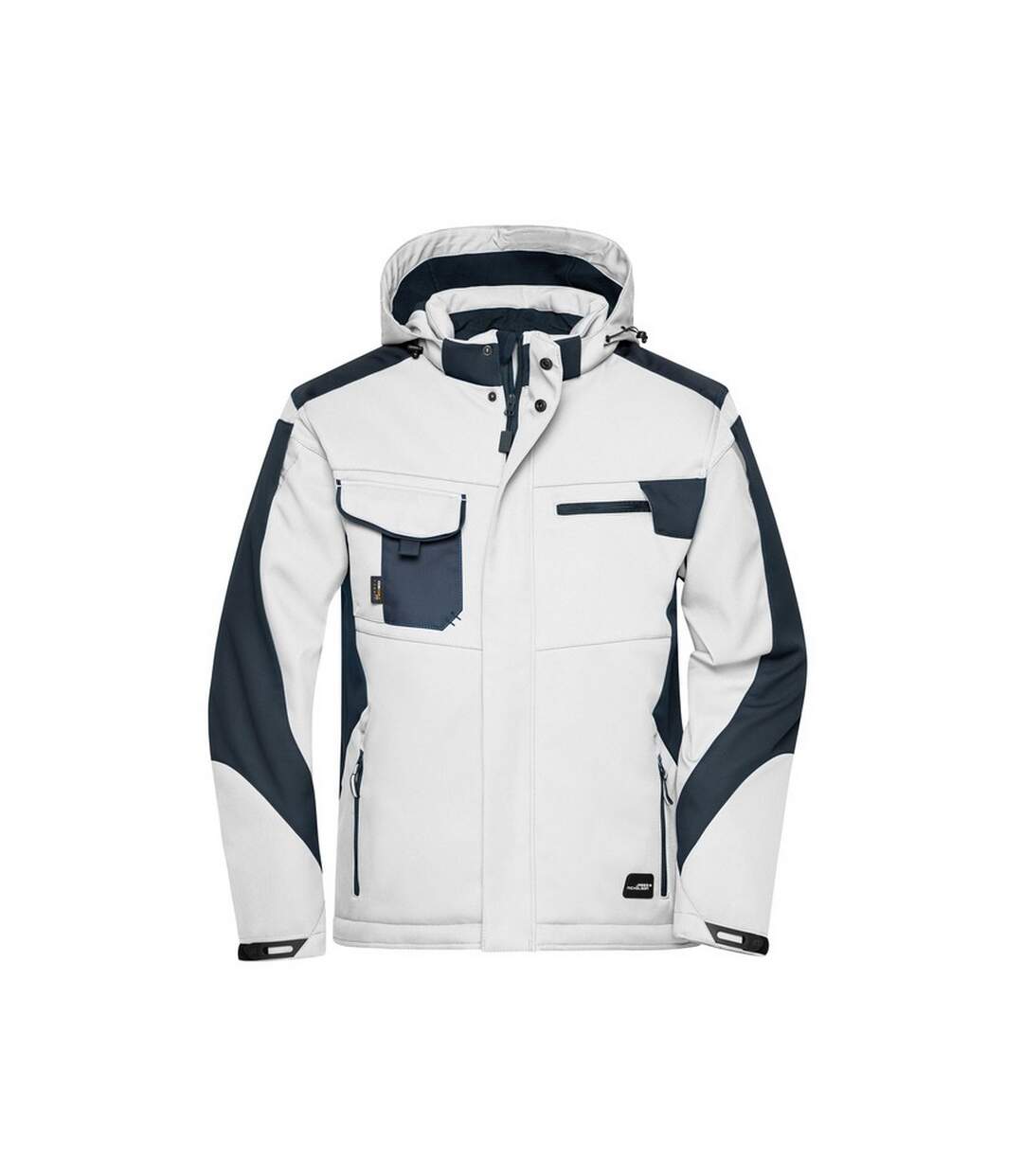 Veste Softshell Craftsmen Adulte Blanc Carbone James And Nicholson-1