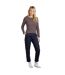 Womens/ladies malorri natural cotton pants navy Weird Fish