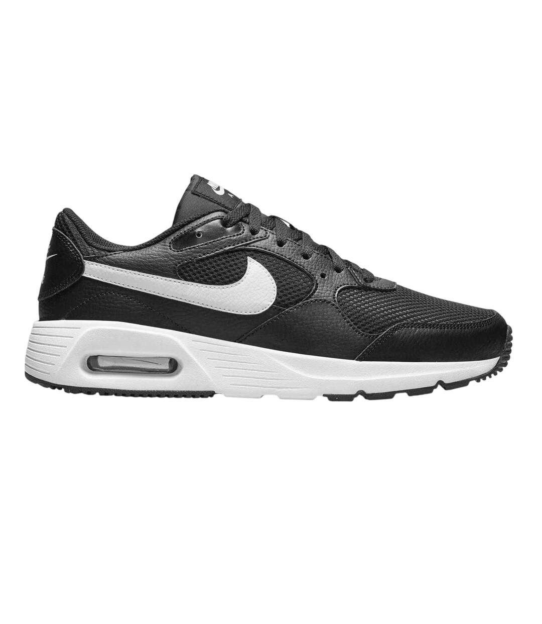 Mens Air Max Sc Leather Trainers Black White Nike-1