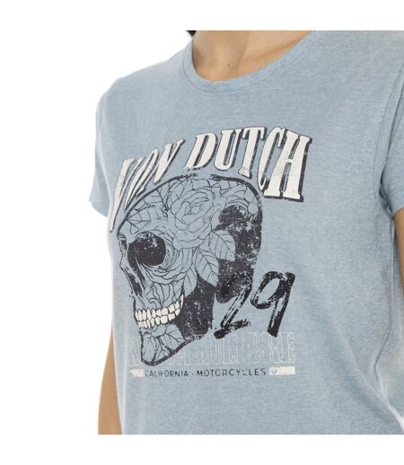 T-shirt à col rond manches courtes femme Spring Skull Vondutch
